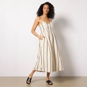 Evereve Beatrice Empire Dress in Stripe - sz Small